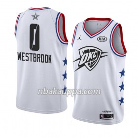 Oklahoma City Thunder Russell Westbrook 0 2019 Kaikki tähti Jordan Brand Valkoinen Pelipaidat Swingman - Miesten